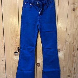 Zara Cobalt Blue Flare Jeans
